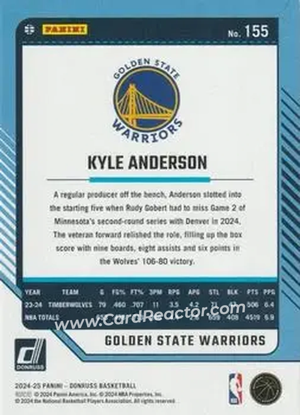 Back of Kyle Anderson
