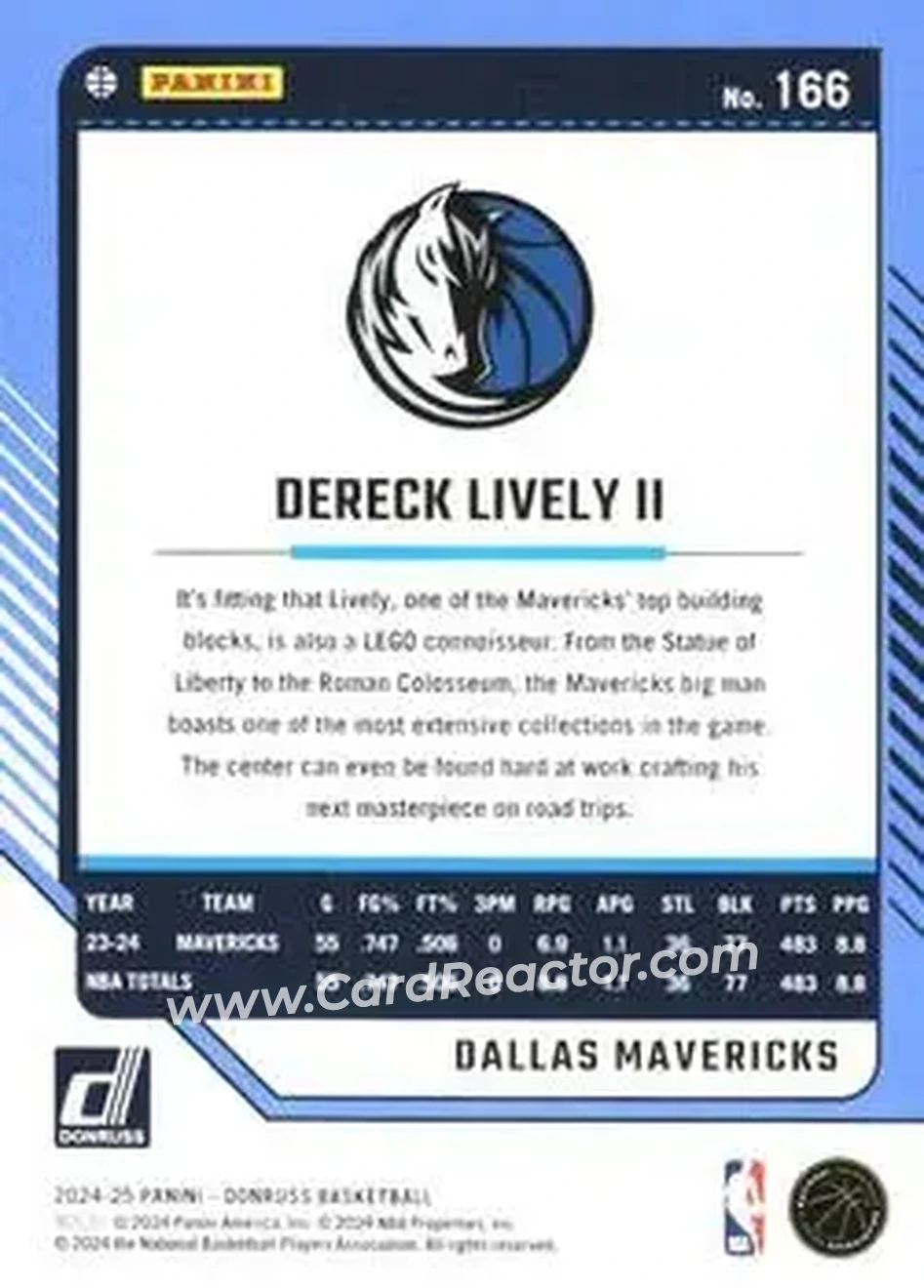 Back of Dereck Lively II