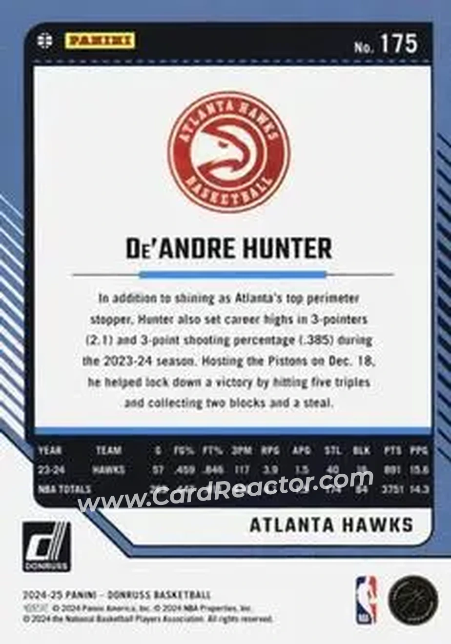 Back of De'Andre Hunter