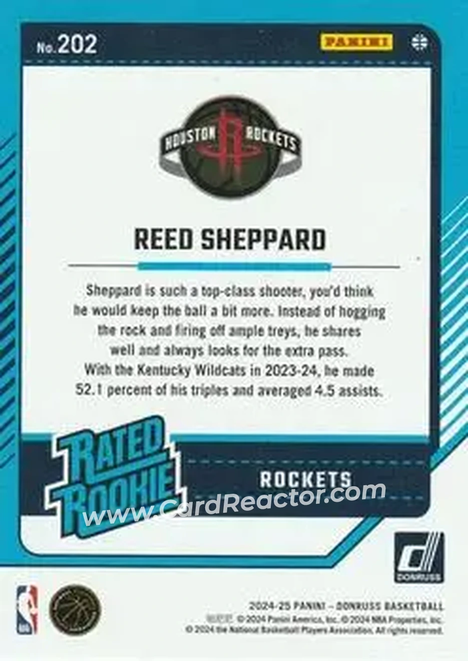 Back of Reed Sheppard