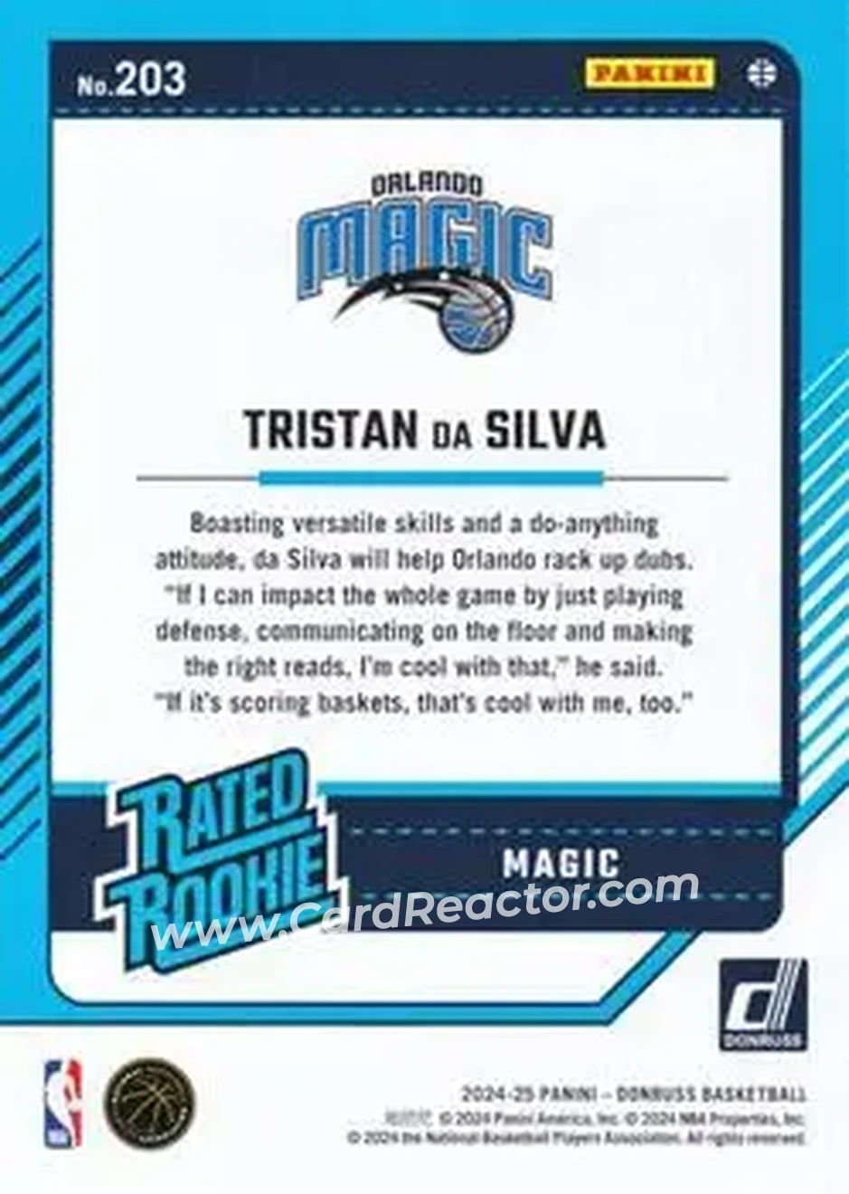 Back of Tristan Da Silva