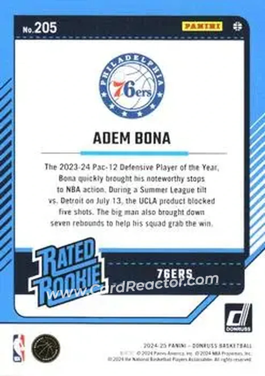 Back of Adem Bona