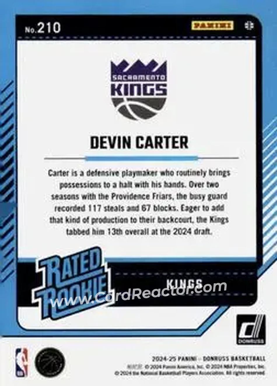 Back of Devin Carter