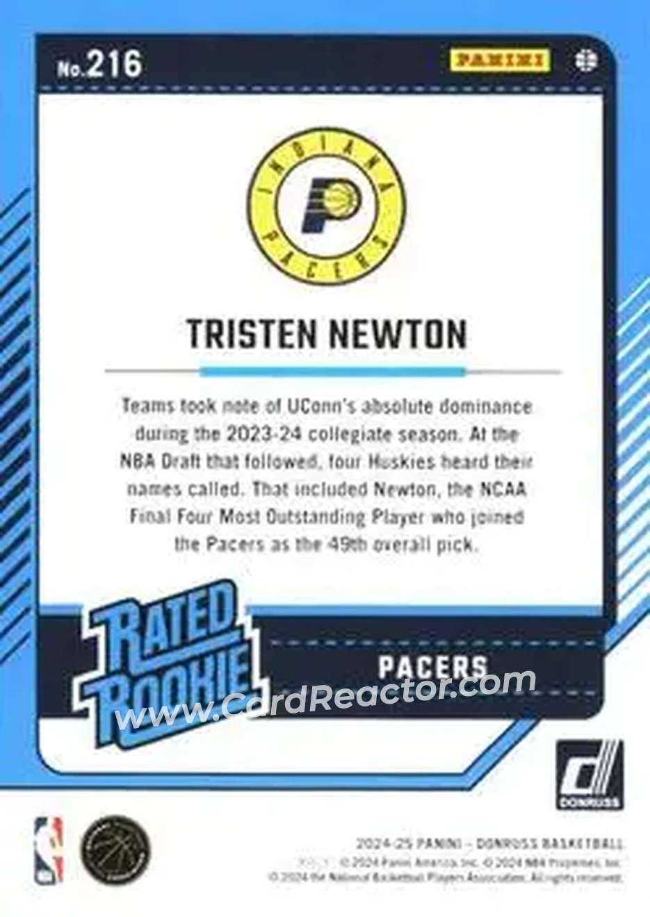 Back of Tristen Newton