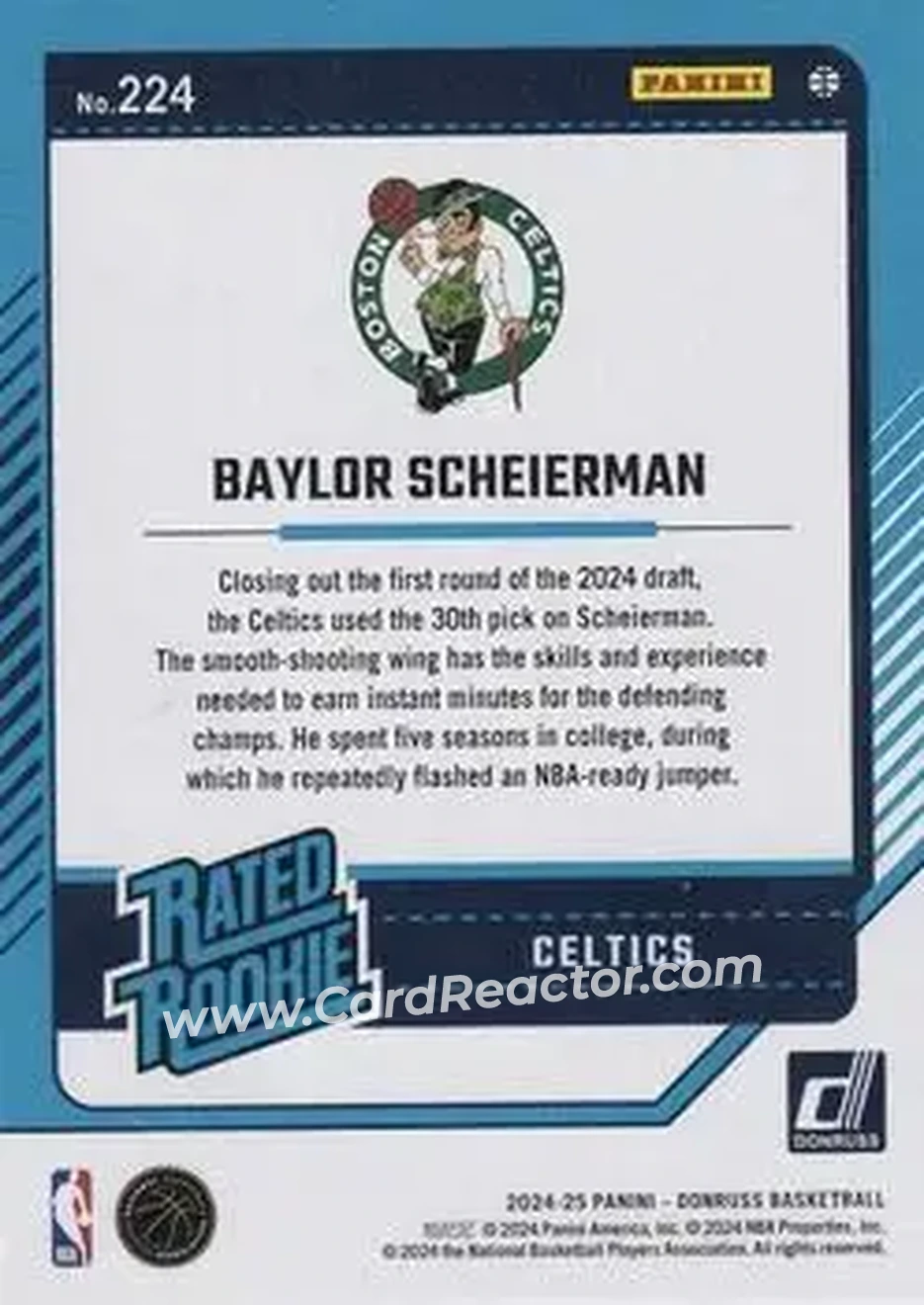 Back of Baylor Scheierman