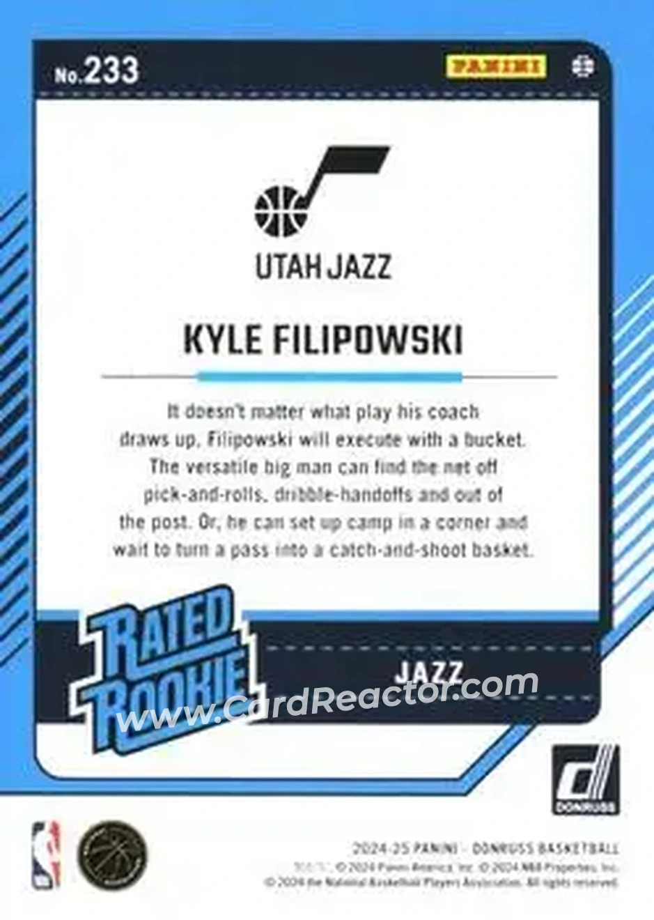 Back of Kyle Filipowski