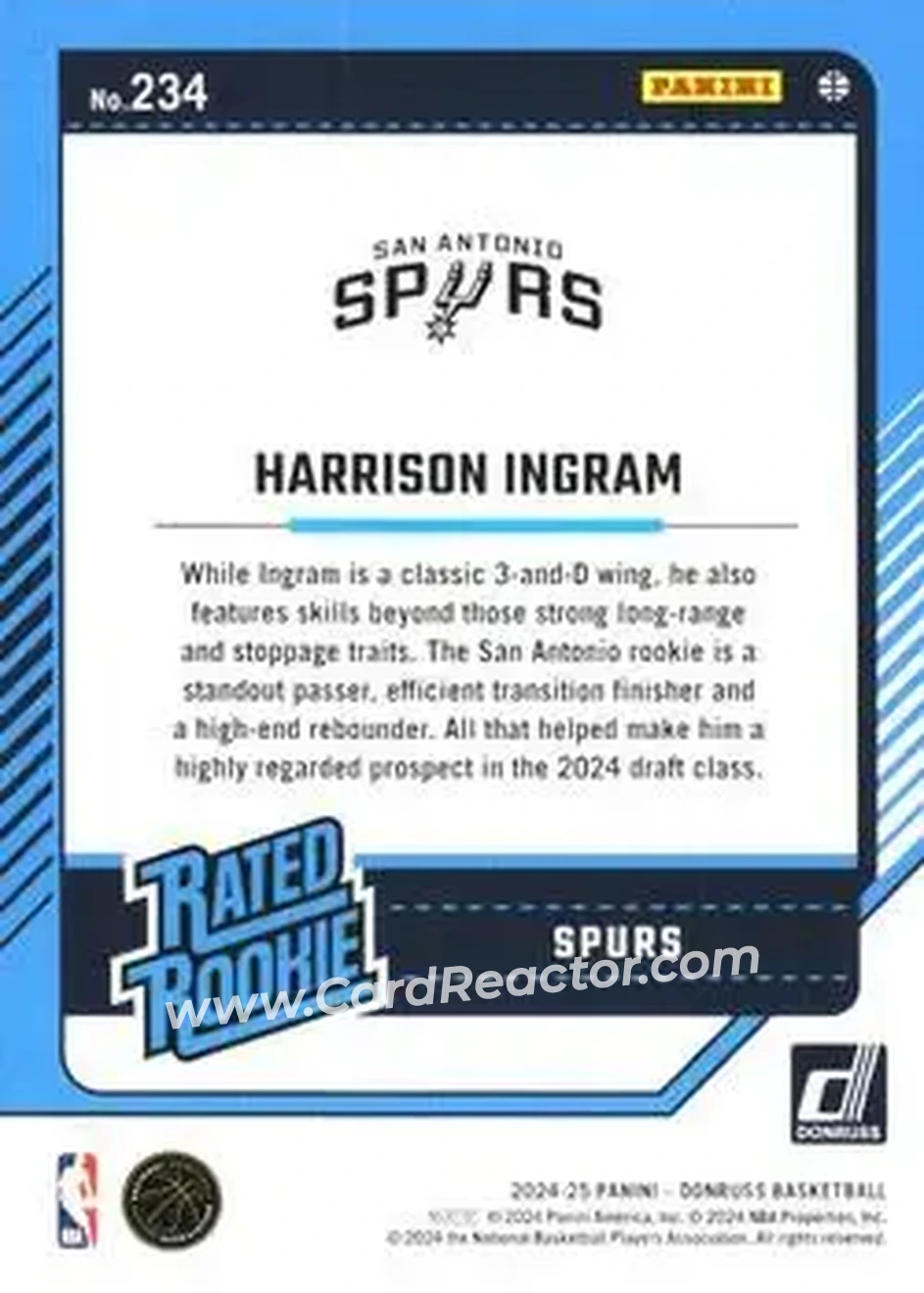 Back of Harrison Ingram