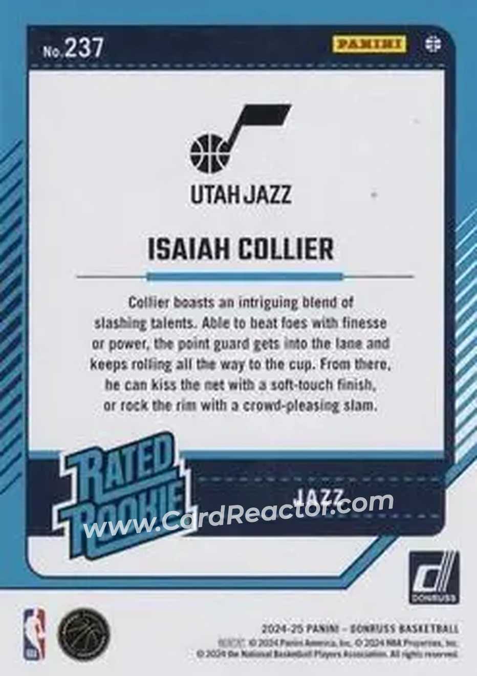Back of Isaiah Collier