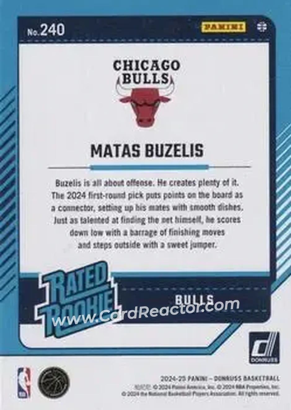 Back of Matas Buzelis