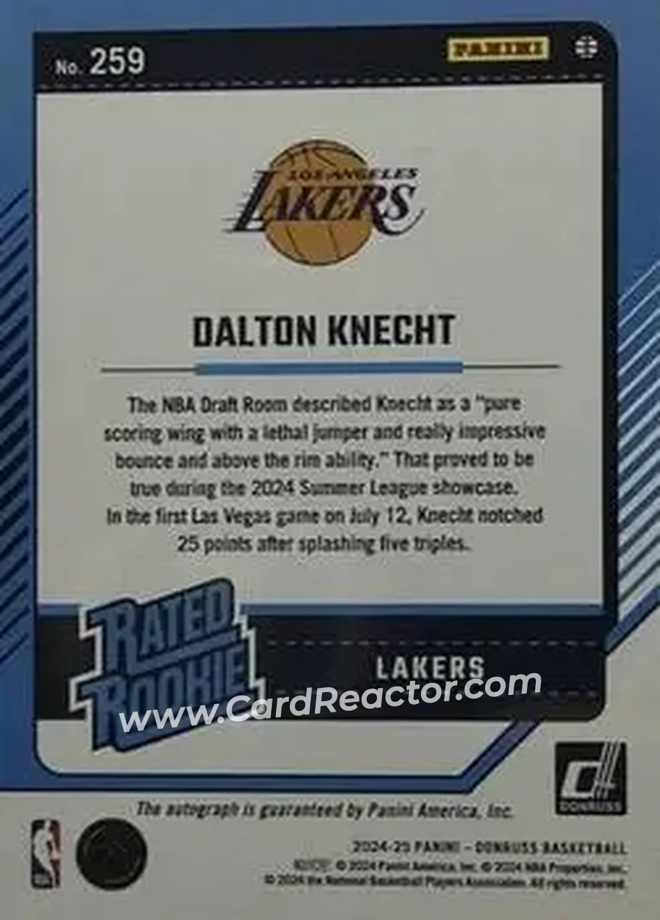 Back of Dalton Knecht