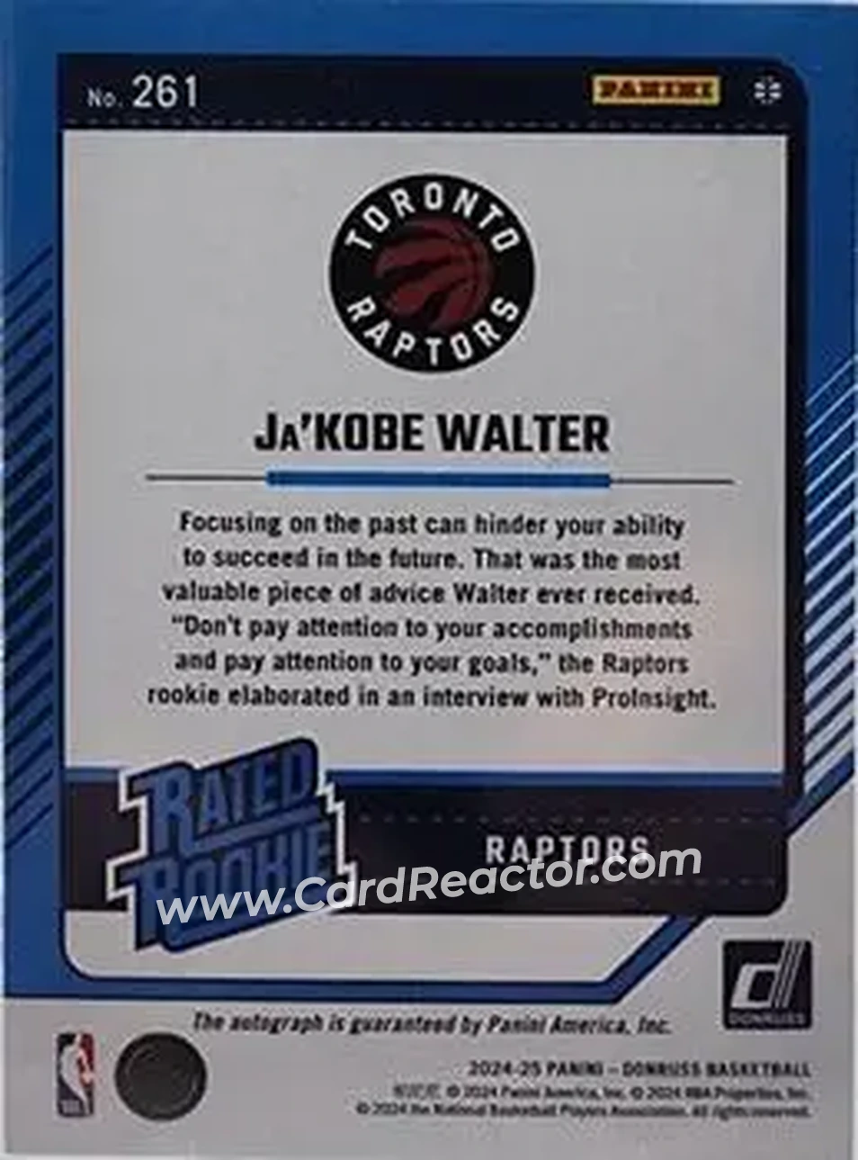 Back of Ja'Kobe Walter