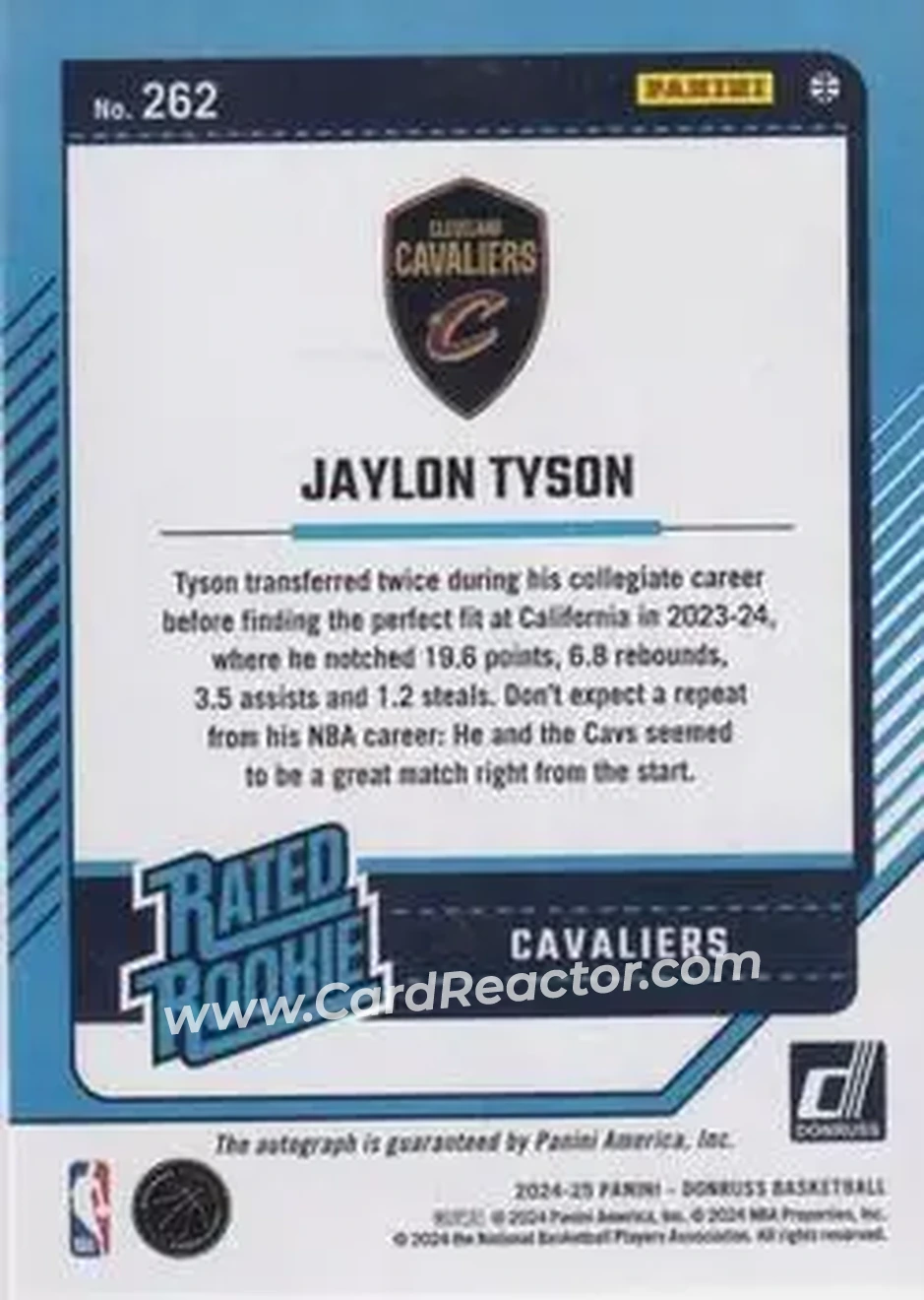 Back of Jaylon Tyson