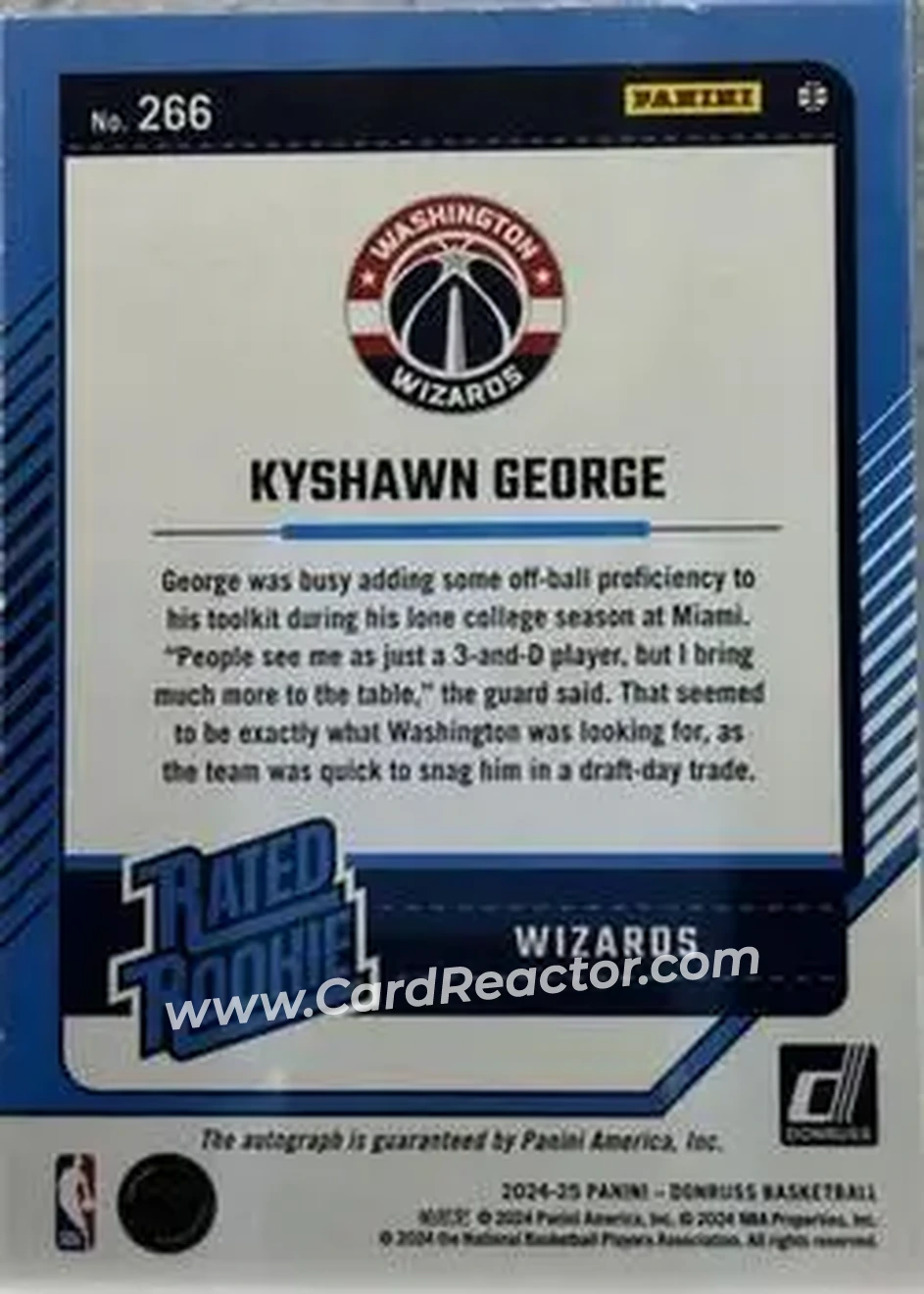 Back of Kyshawn George