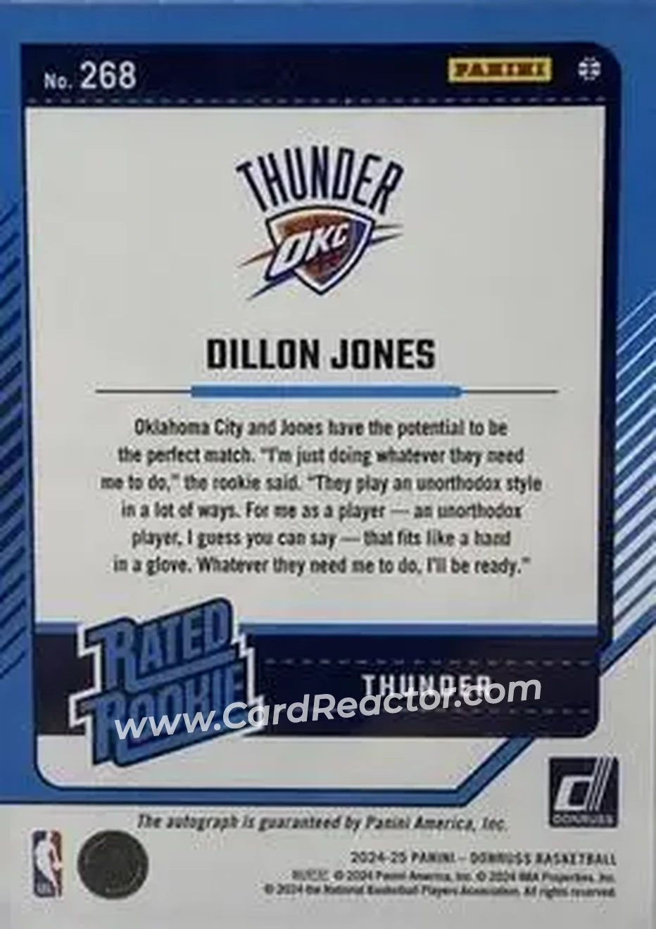 Back of Dillon Jones