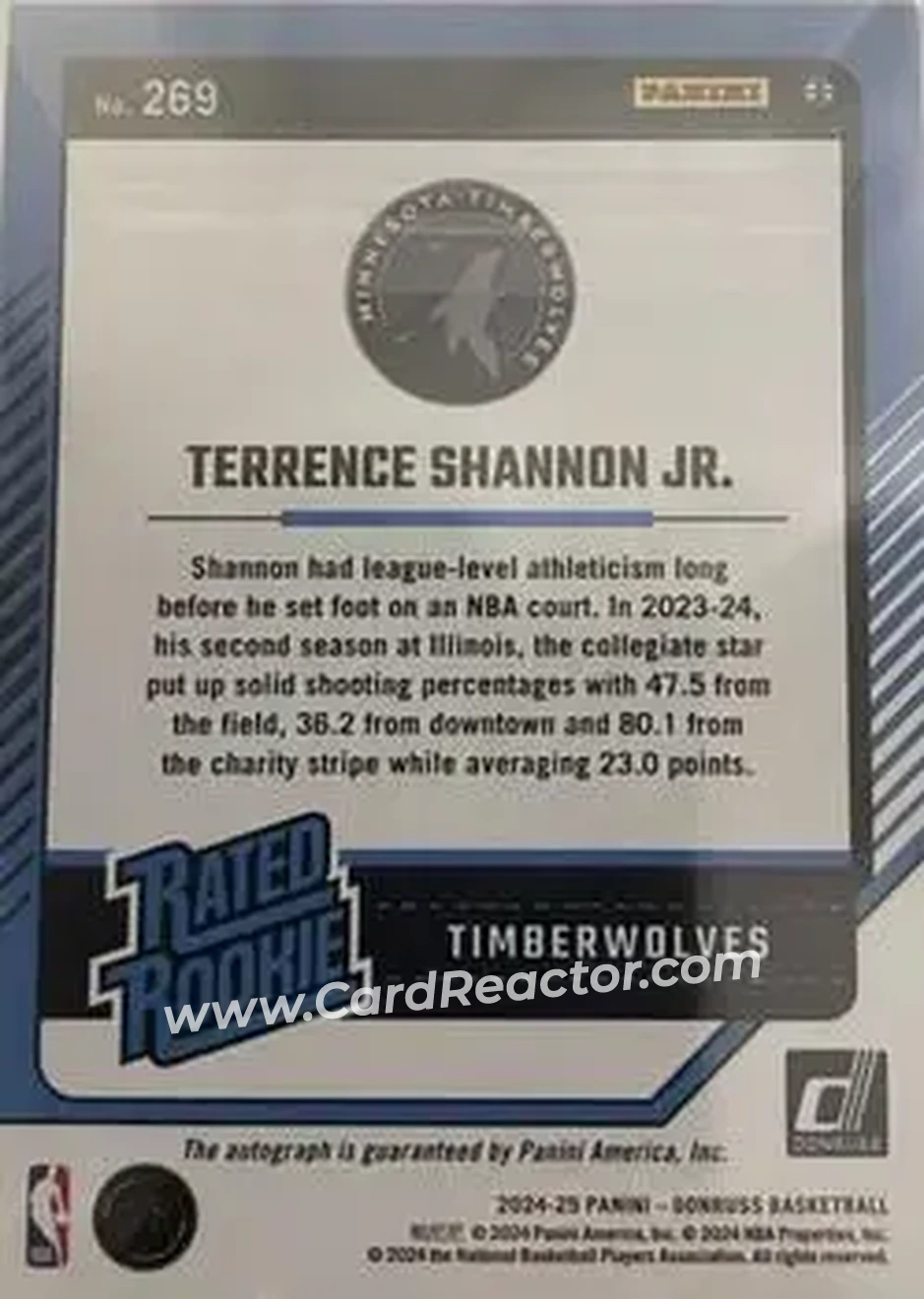 Back of Terrence Shannon Jr.