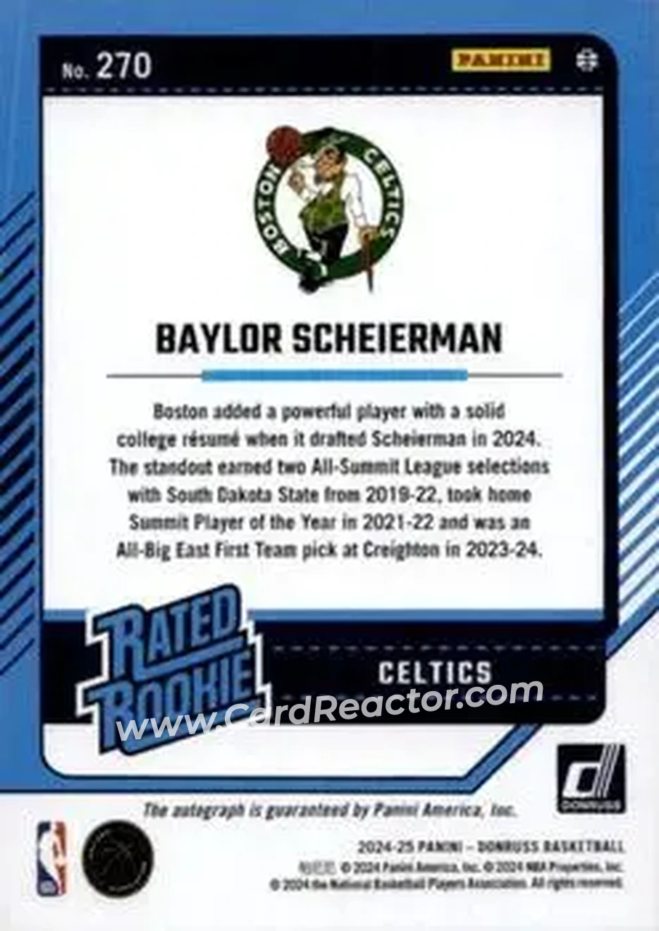 Back of Baylor Scheierman