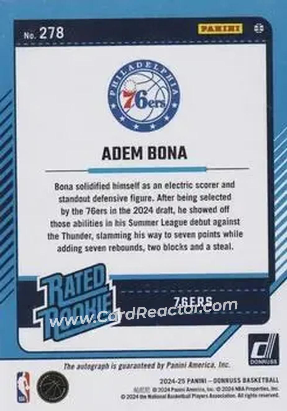 Back of Adem Bona