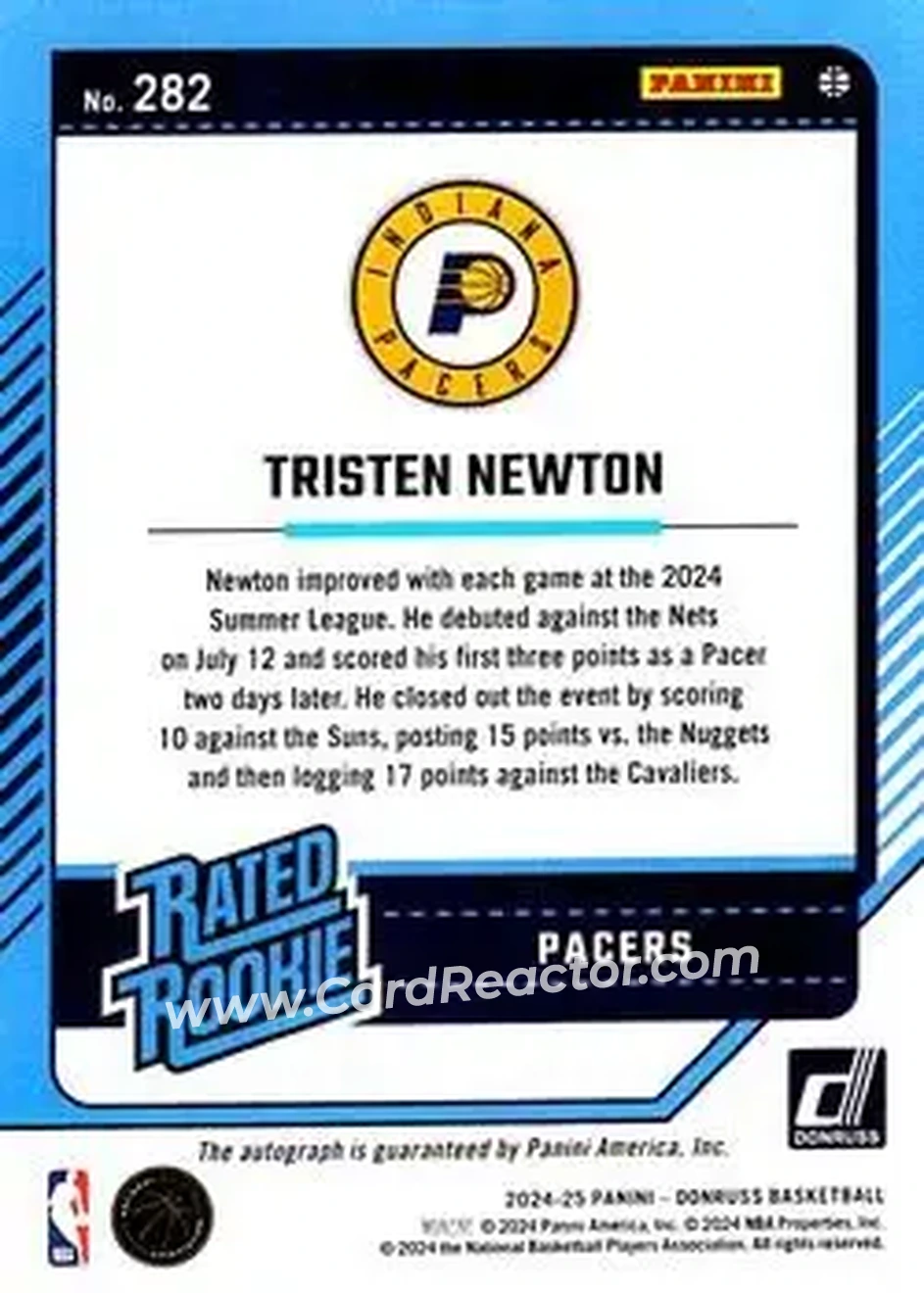 Back of Tristen Newton