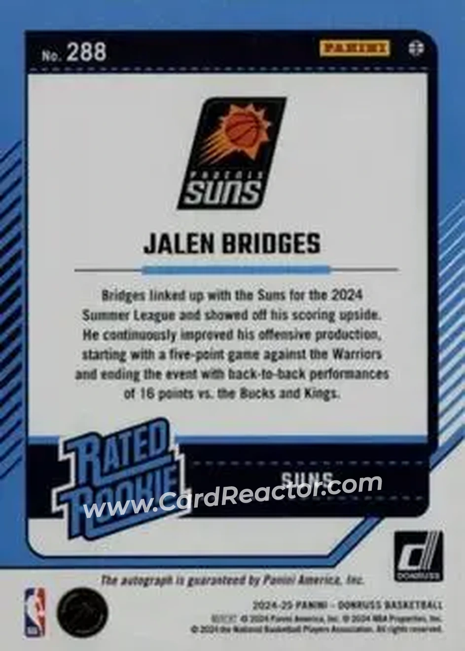 Back of Jalen Bridges