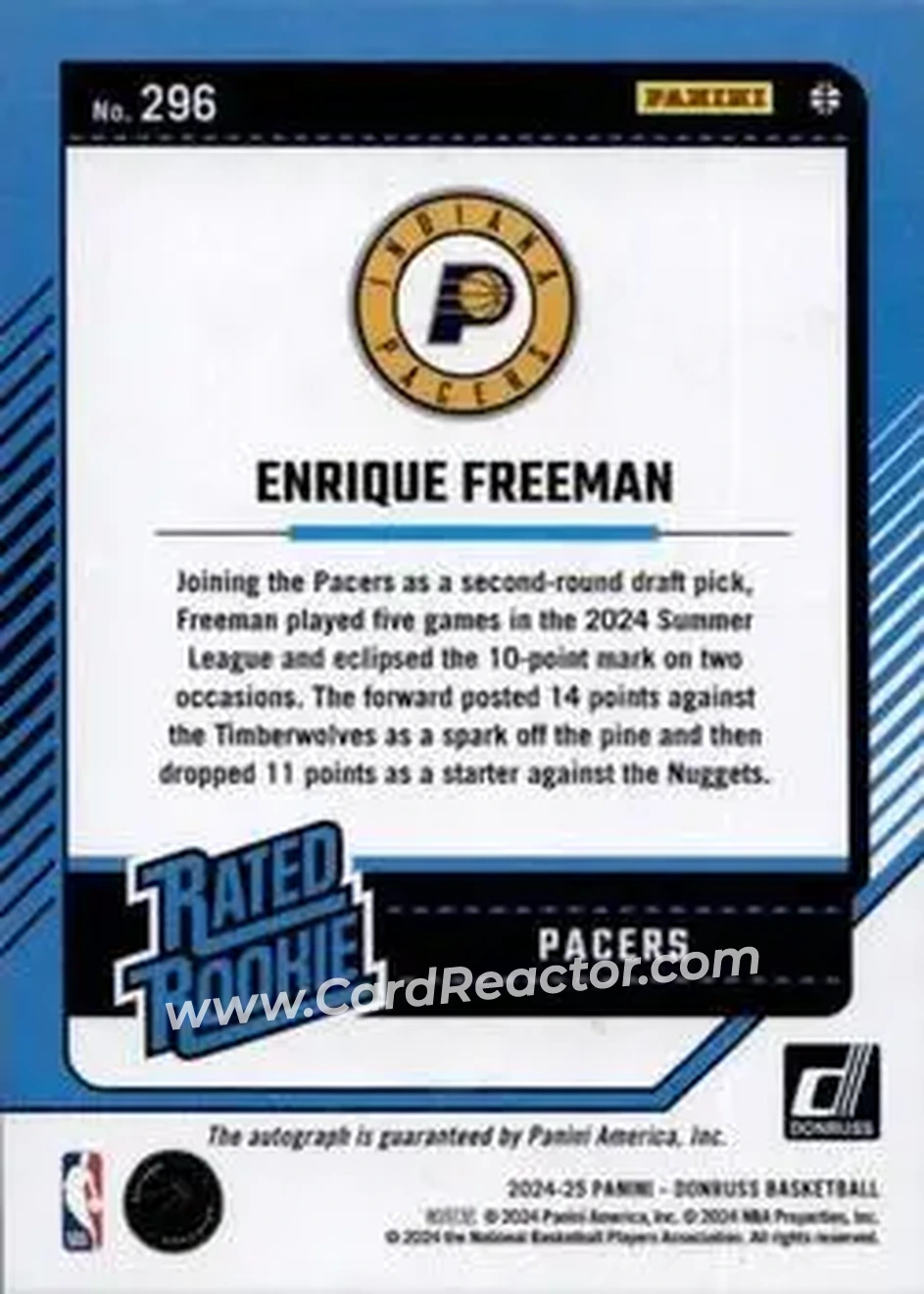 Back of Enrique Freeman