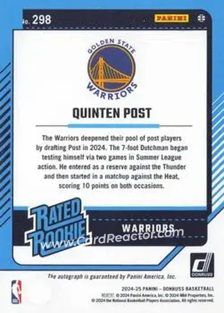 Back of Quinten Post