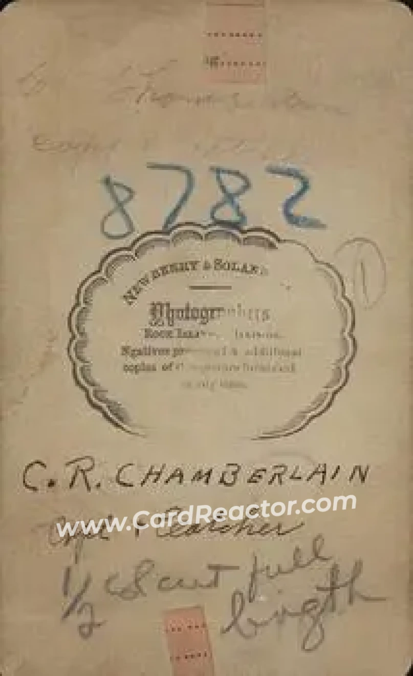 Back of Charles Chamberlin