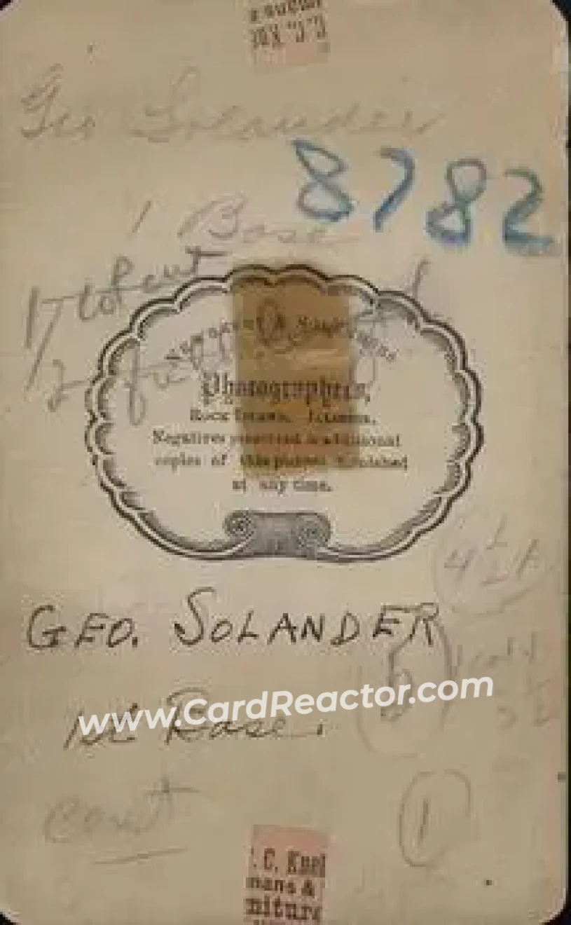 Back of George Solander