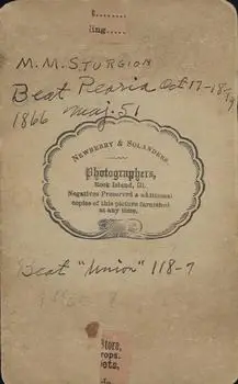 1866 Newberry & Solanders #NNO - Baseball Trophies - Rock Island Wapellos - Back
