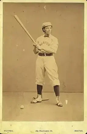1871-72 Warren Studio Boston Red Stockings Cabinets #NNO George Wright