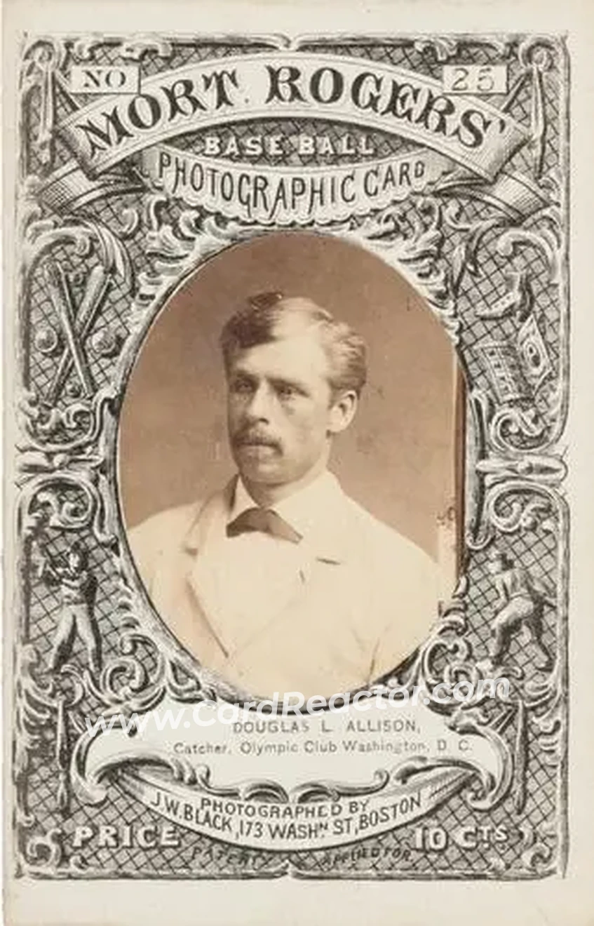 1871-72 Mort Rogers Photographic Score Cards #25 Douglas L. Allison
