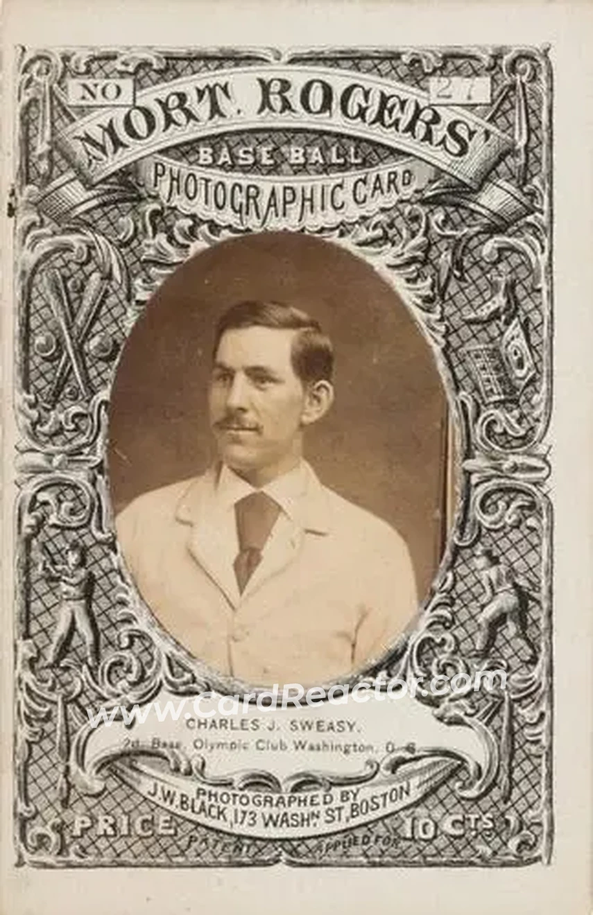 1871-72 Mort Rogers Photographic Score Cards #27 Charles J. Sweasy