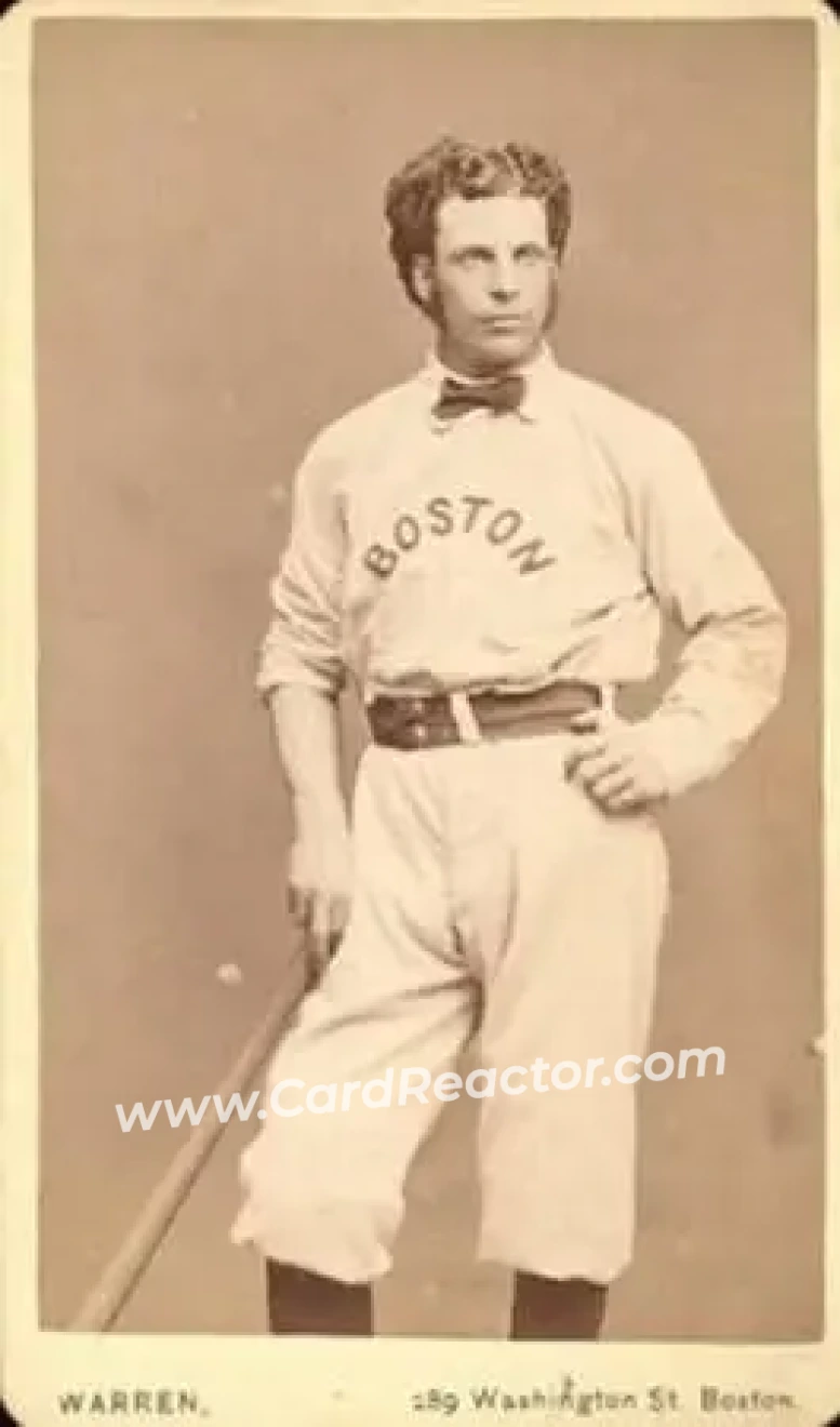 1872-74 Warren Studio Boston Red Stockings CDV's #NNO George Wright
