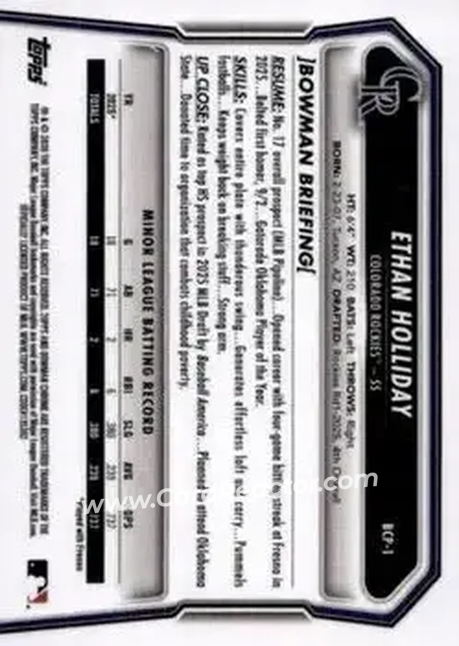 Back of Ethan Holliday