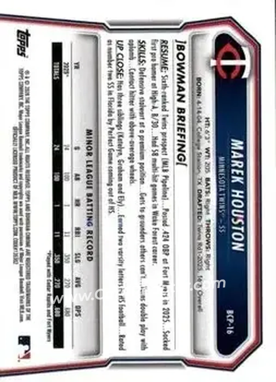 Back of Marek Houston
