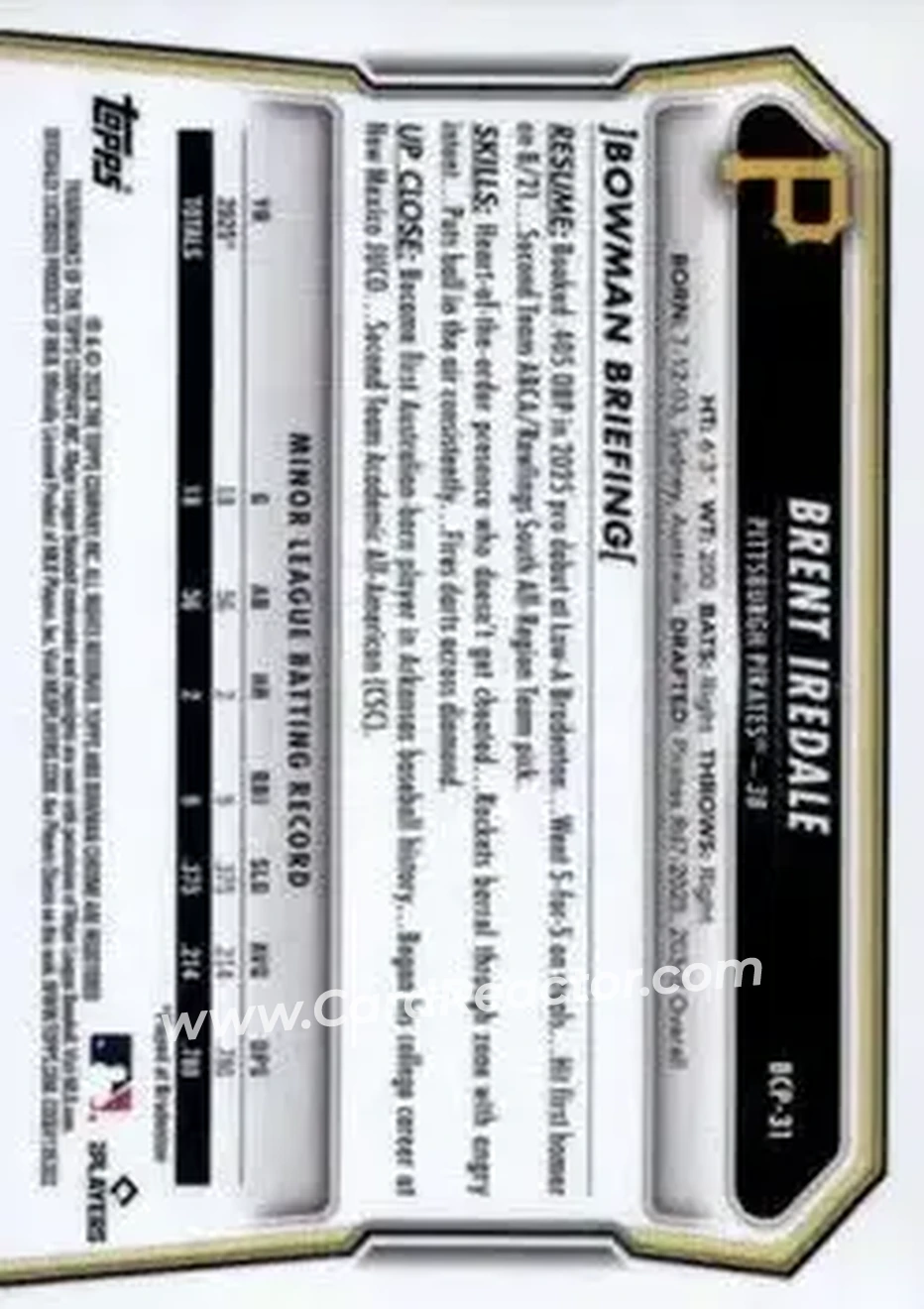 Back of Brent Iredale