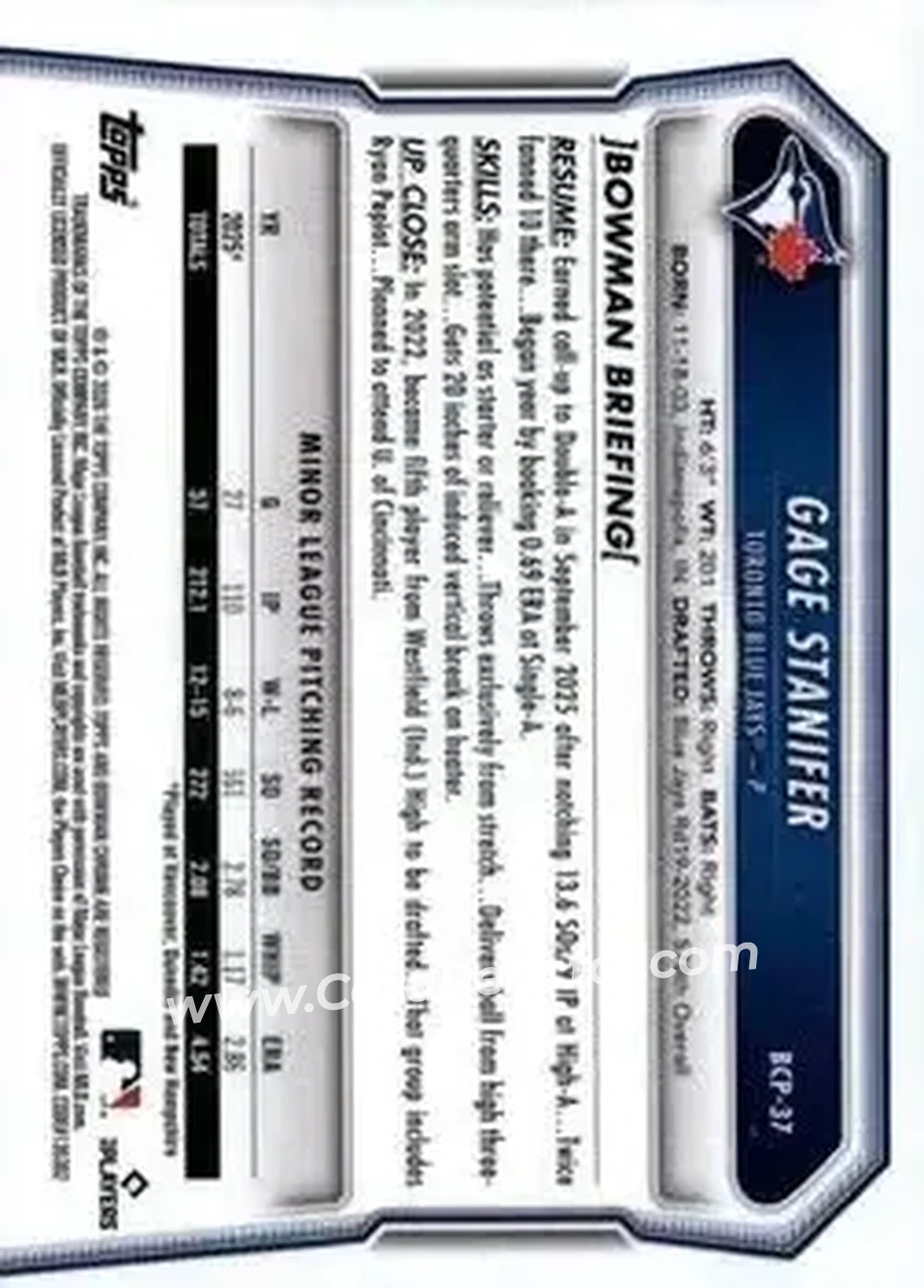 Back of Gage Stanifer