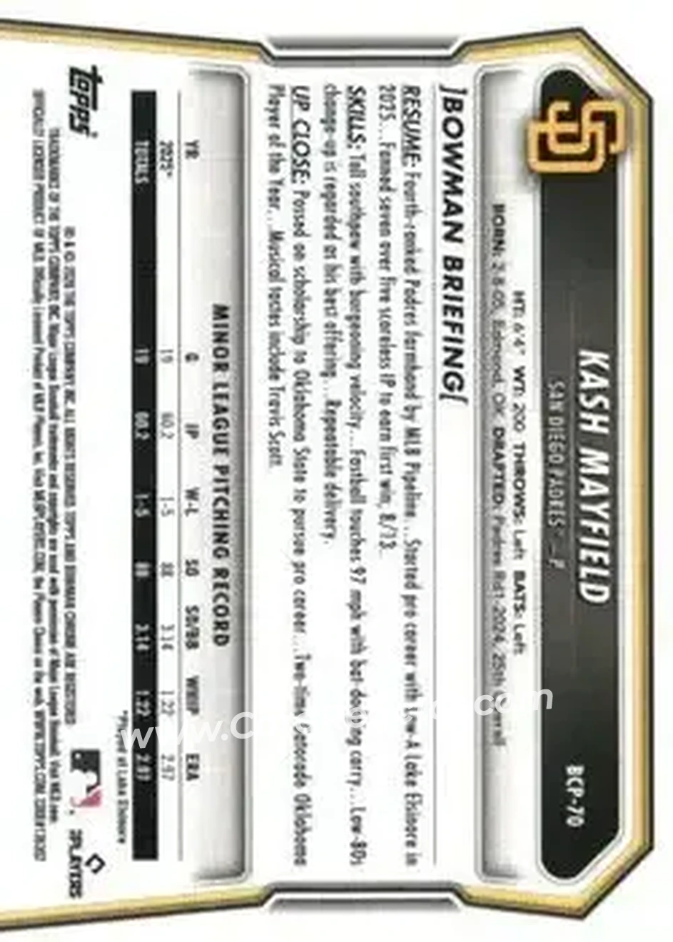 Back of Kash Mayfield