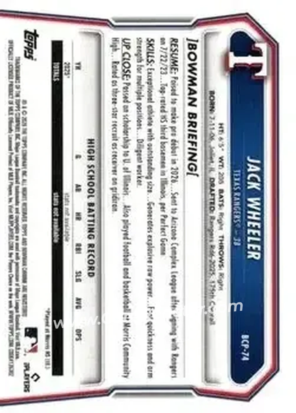 Back of Jack Wheeler