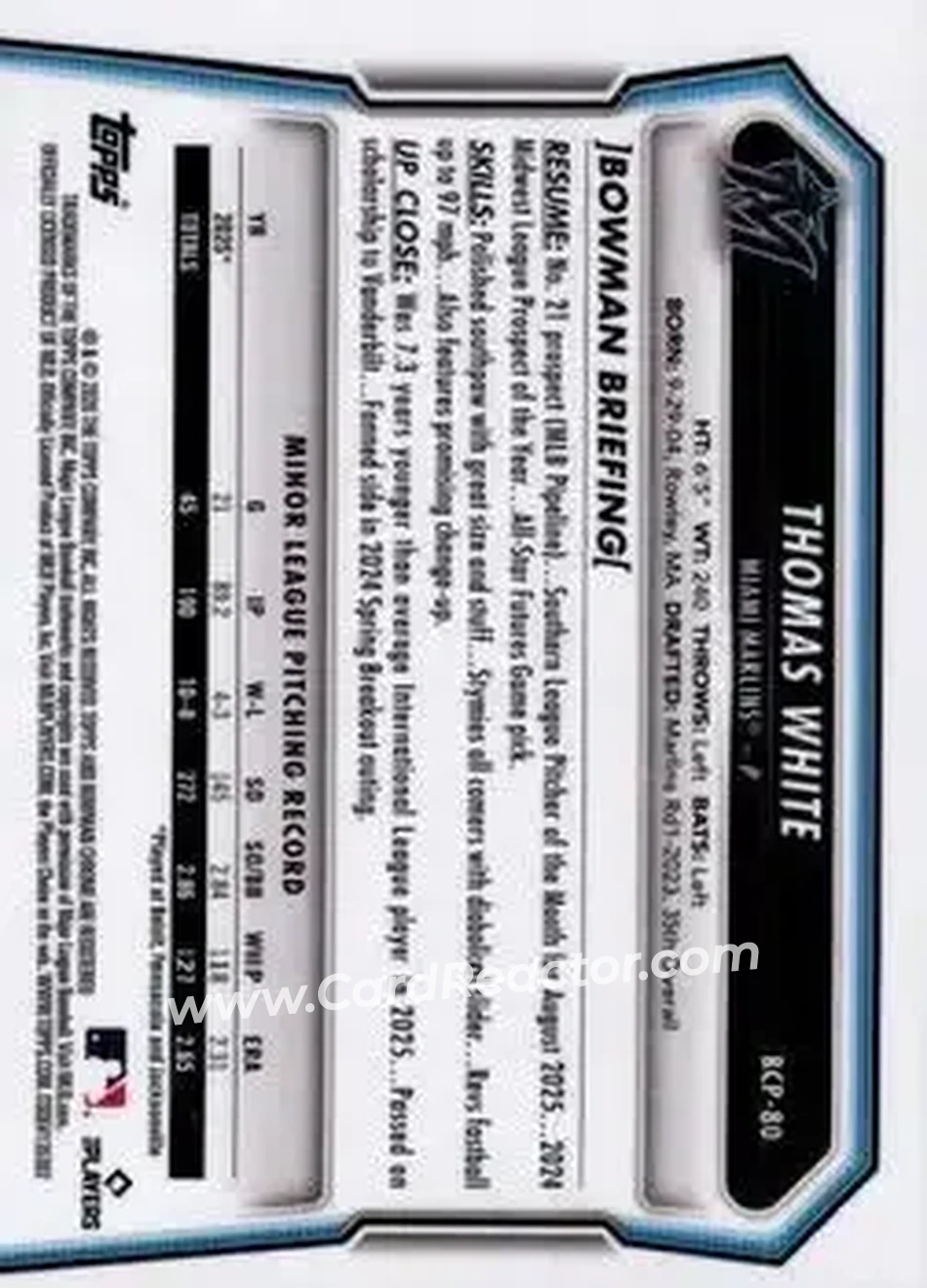 Back of Thomas White