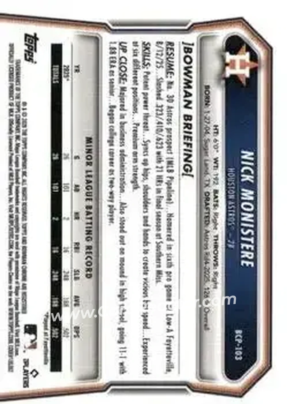 Back of Nick Monistere