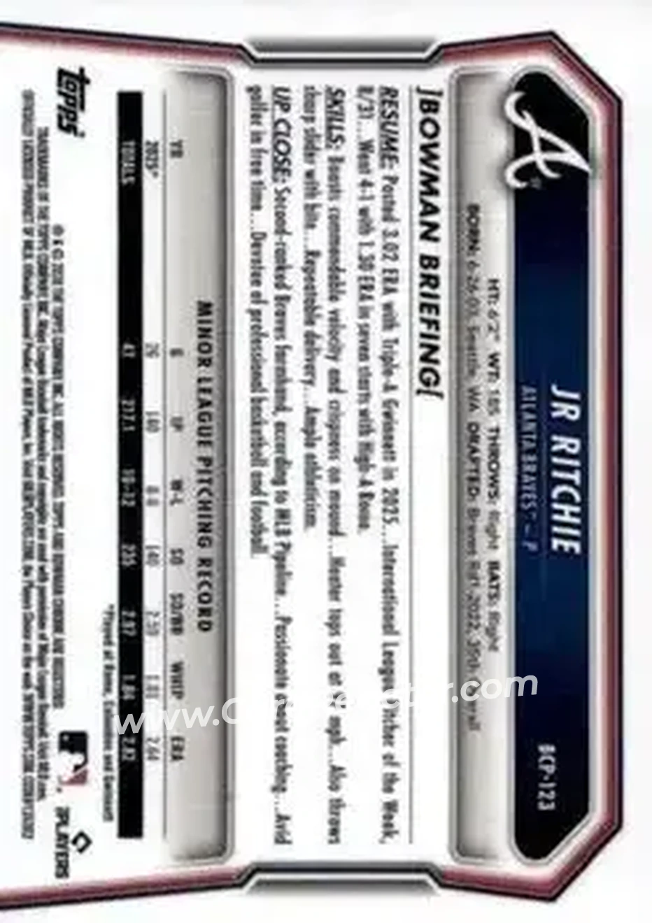 Back of JR Ritchie
