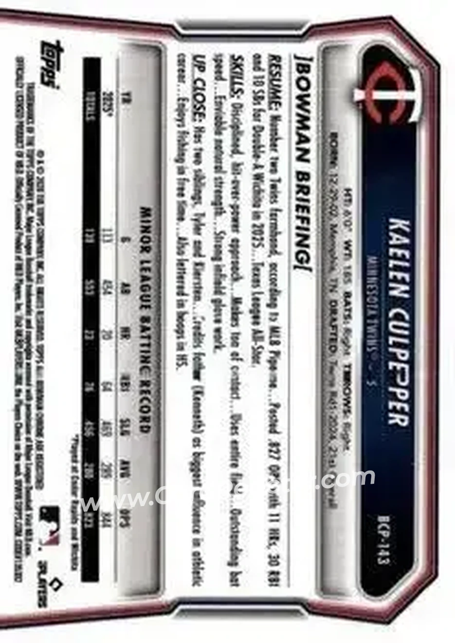 Back of Kaelen Culpepper