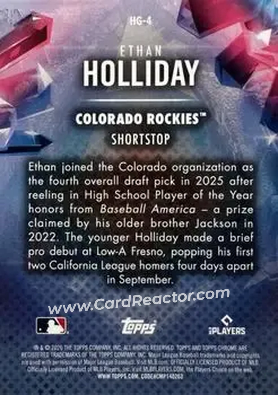 Back of Ethan Holliday