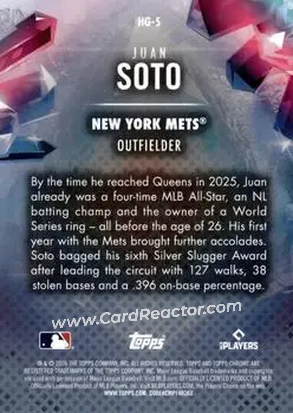 Back of Juan Soto