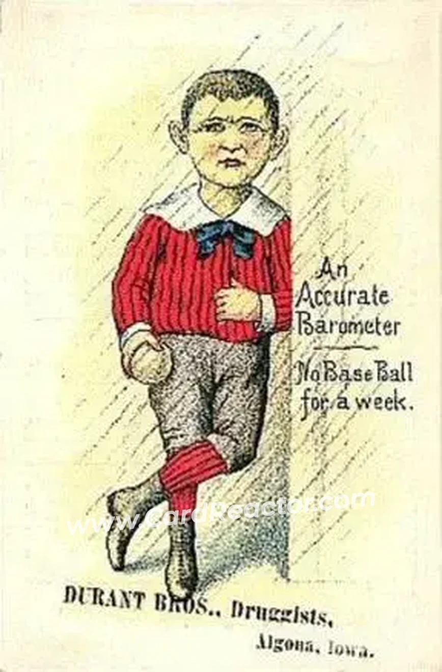 1880 An Accurate Barometer Series Baseball Comics (H804-38) #NNO Card #NNO