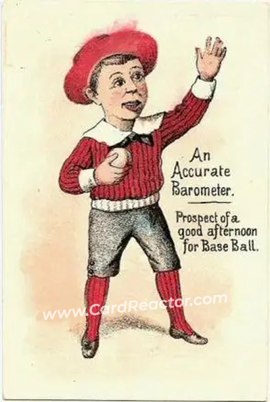 1880 An Accurate Barometer Series Baseball Comics (H804-38) #NNO Card #NNO