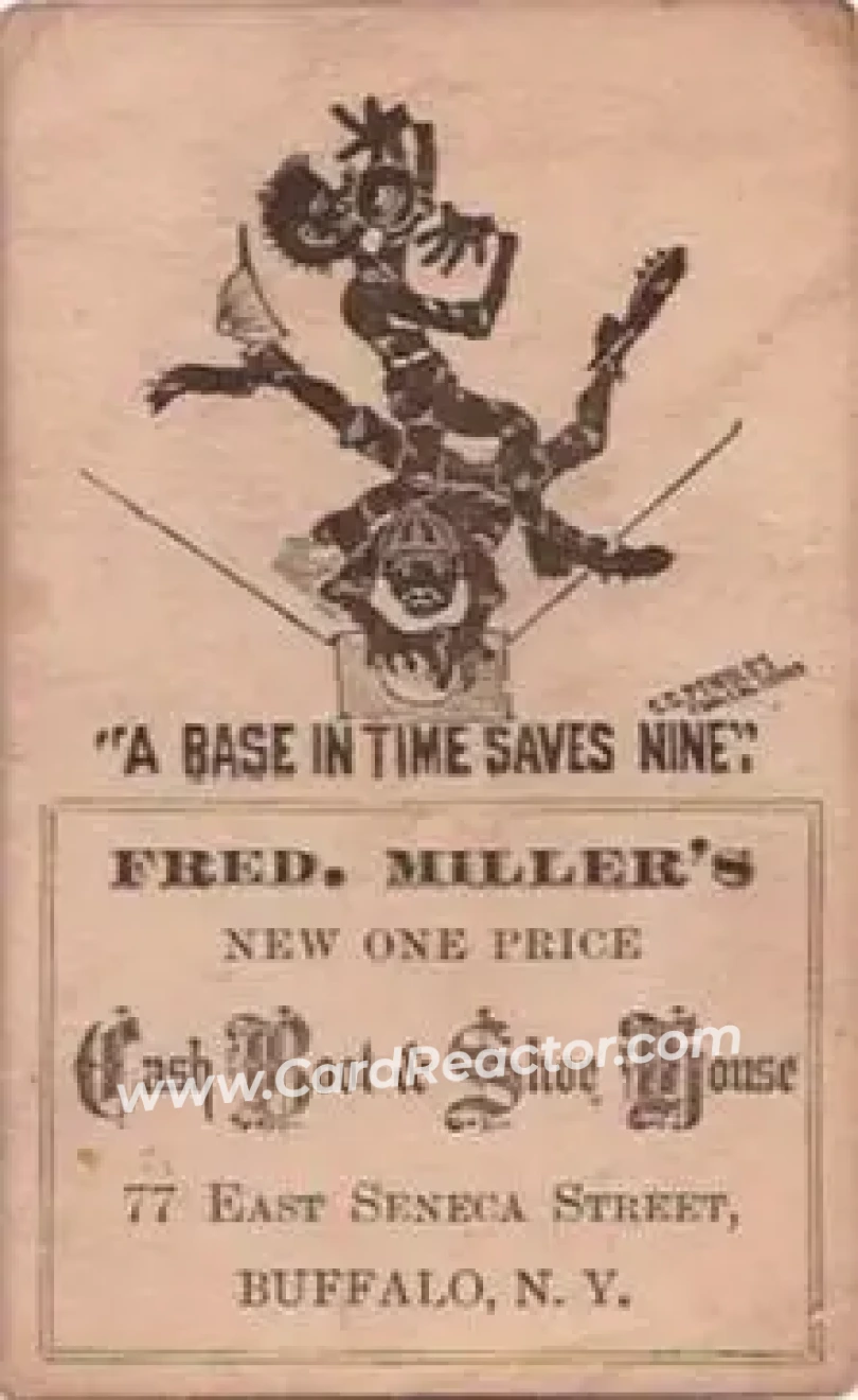 1880 C. C. Penfold's Comical Cards Series Baseball Comics (H804-40) #NNO Card #NNO