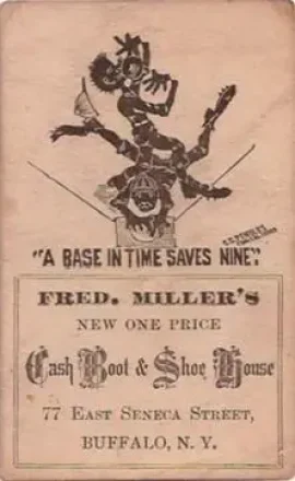 1880 C. C. Penfold's Comical Cards Series Baseball Comics (H804-40) #NNO Card #NNO