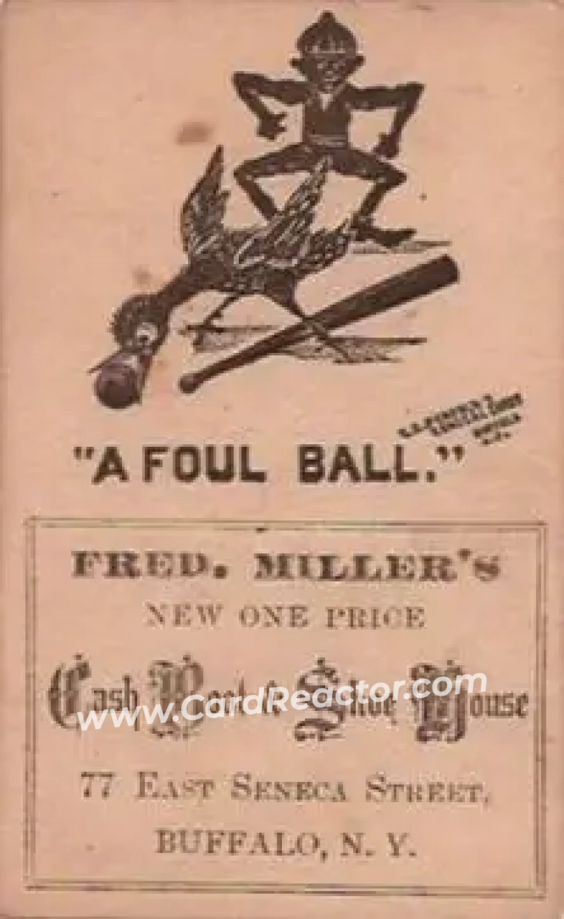 1880 C. C. Penfold's Comical Cards Series Baseball Comics (H804-40) #NNO Card #NNO