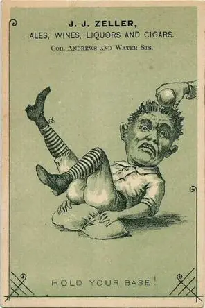 1880 Corner Clefs Baseball Comics (H804-10) #NNO - Base! - Front